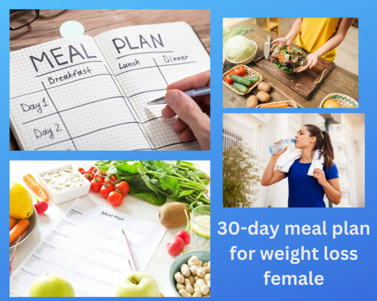 30-day meal plan for weight loss female